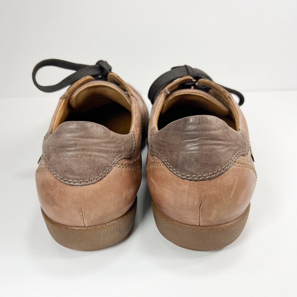 Mephisto Mens Air Relax Sneakers Urban Chestnut Brown Tan Leather Lace Up size 9 - Picture 4 of 15